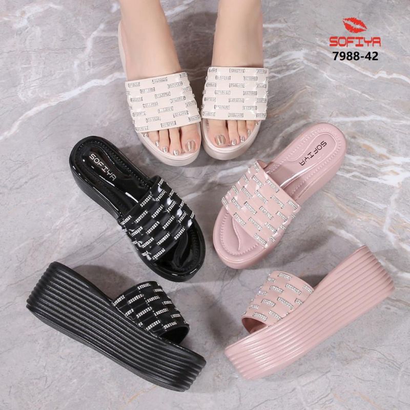 Sofiya Import Original 7988 42 Sandal Wedges Wanita