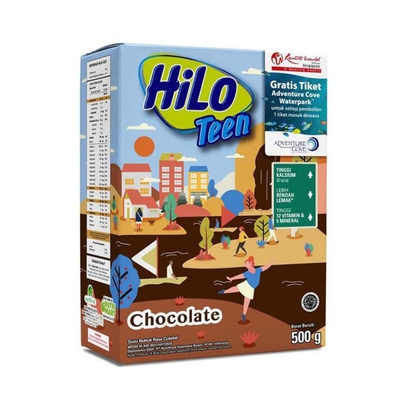 

Hiloo Teen Susu Bubuk Hi-Calcium Rasa Chocolate 500g