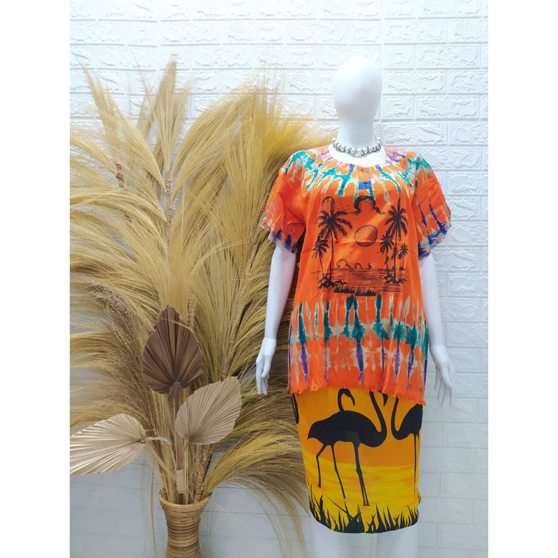 Atasan Bali Pelangi (Pria / Wanita) Yantren Barong Pantai