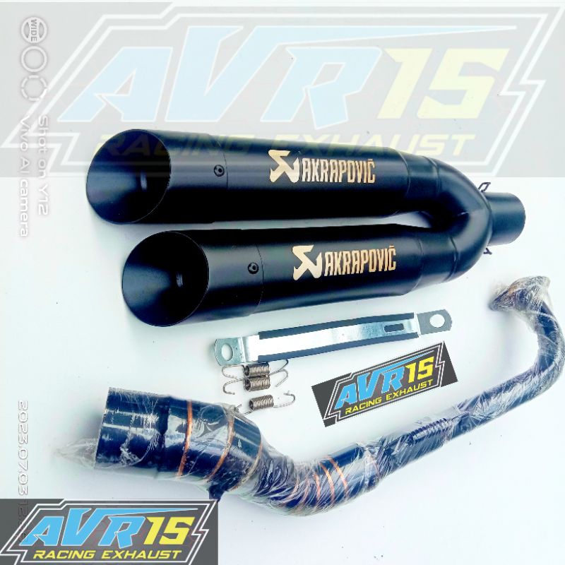 KNALPOT AKRAPOVIC CABANG2 DOF NMAX PCX AEROX VARIO DLL
