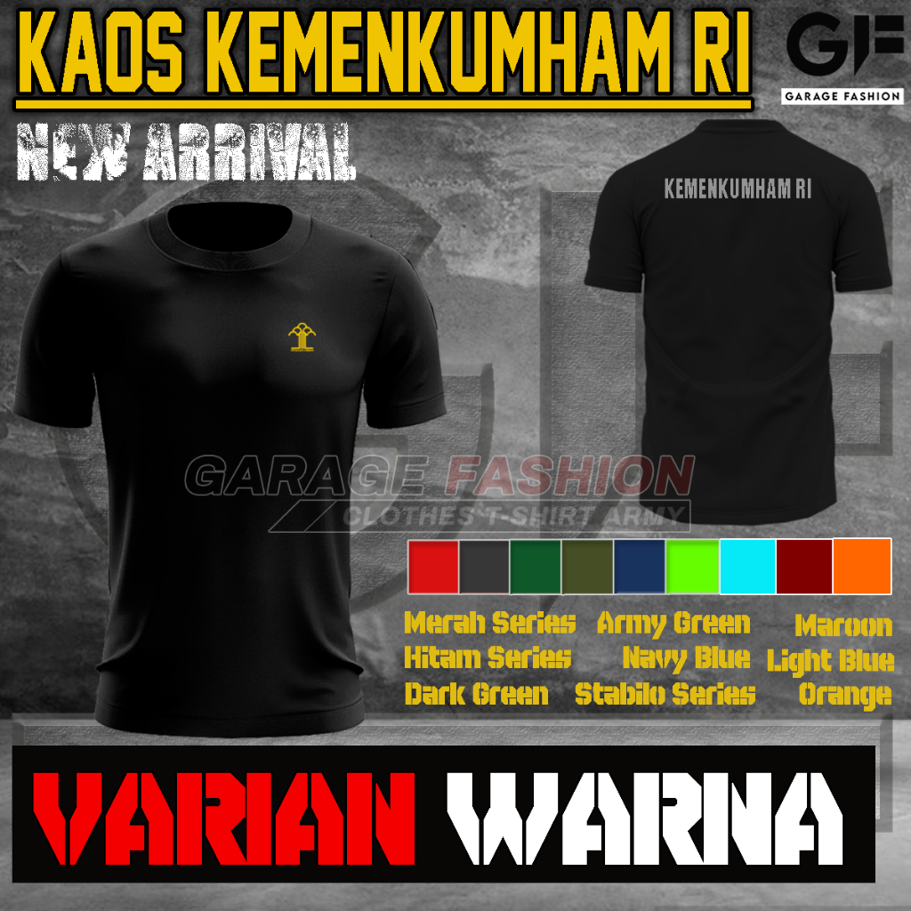 Kaos Jersey Kemenkumham RI / Baju Kemenkumham RI Terbaru / Baju Jersey Kemenkumham RI / Bahan Dryfit