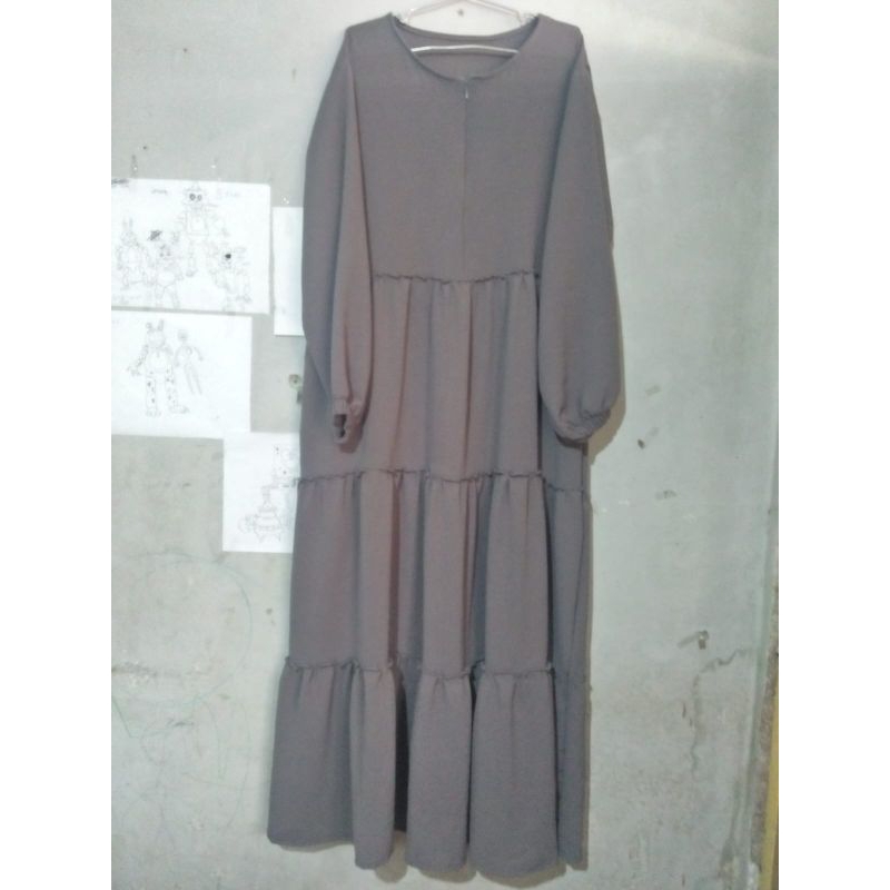 Midi Dress/ Midi dress polos/ Midi dress crinkle/ baju dewasa/ gamis dewasa/ tunik dewasa