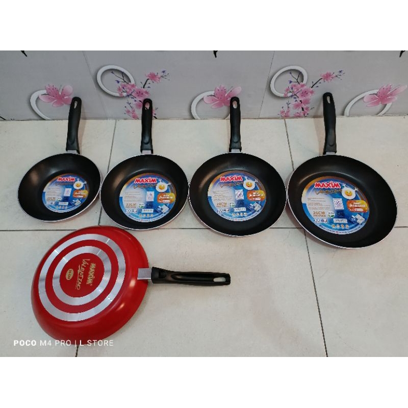 Frypan Teflon Maxim Valentino ukuran 20-26 cm