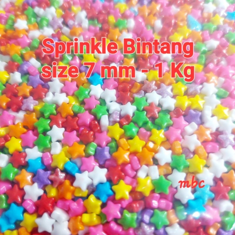 

1 KG SPRINGKEL BENTUK BINTANG - STAR SHAPE SUGAR DECORATION SPRINKLE 1 KG