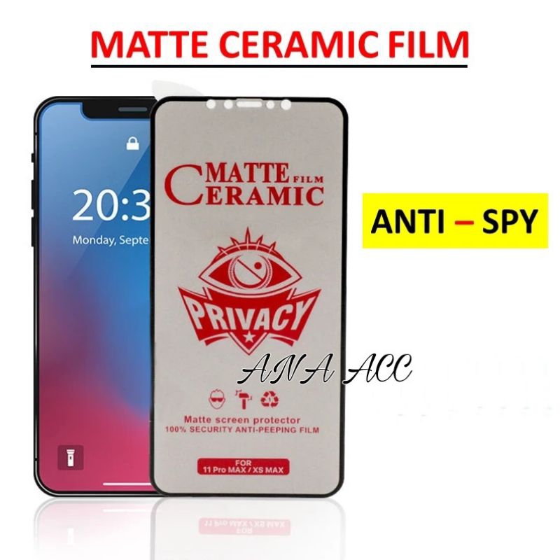 TEMPER GLAS ANTI SPY OPPO RENO Z MATTE PRIVACY CERAMIC