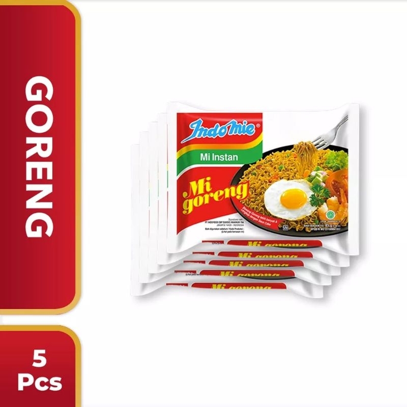 

5PCS - INDOMIE GORENG / MIE INSTAN TERMURAH