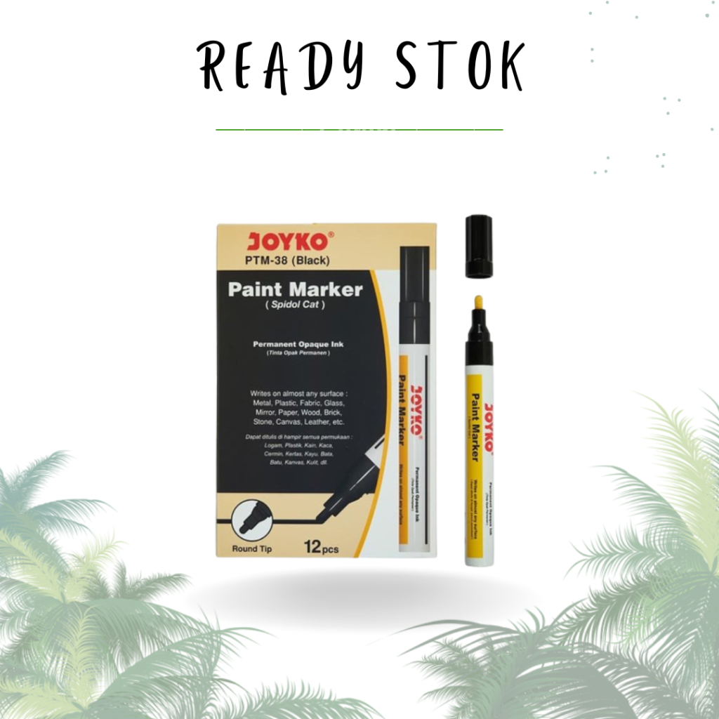

SPIDOL CAT PERMANEN PTM-38 BLACK /SPIDOL BLACK PTM-38 JOYKO /PAINT MARKER BLACK/ PAINT MARKER PTM-38 BLACK JOYKO (PCS)