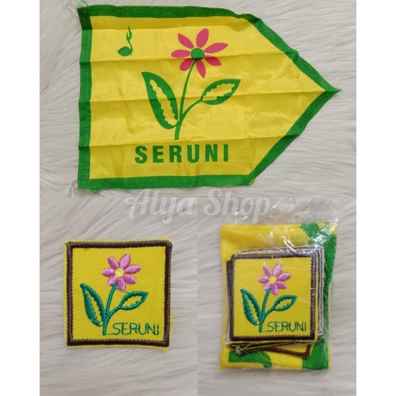 BET REGU SERUNI |  Bet Tanda Regu Bunga | Tanda Regu Bordir Gambar Bunga | Badge Pramuka