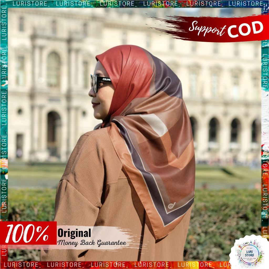 KERUDUNG DEENAY ORI MIKA Hijab Jilbab Segi Empat Segiempat Voal Motif Denay Terbaru