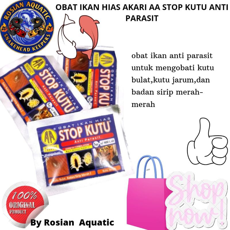 Obat Ikan Hias Anti kutu AKARI AA STOP KUTU