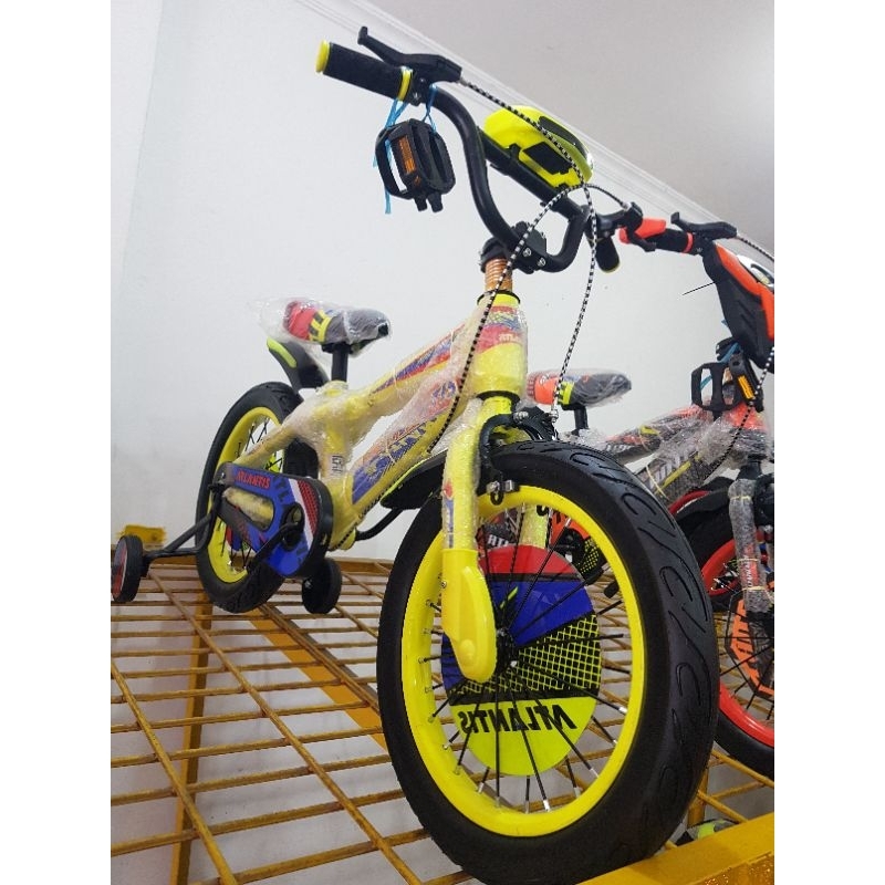 Sepeda Anak Sepeda BMX 16 inch ATLANTIS ( BAN JUMBO ) ( warna kuning / hijau stabilo )