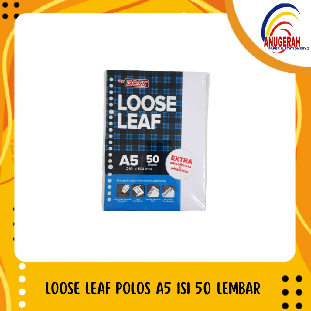 

BIGBOSS LOOSE LEAF POLOS A5 50 (PCS)