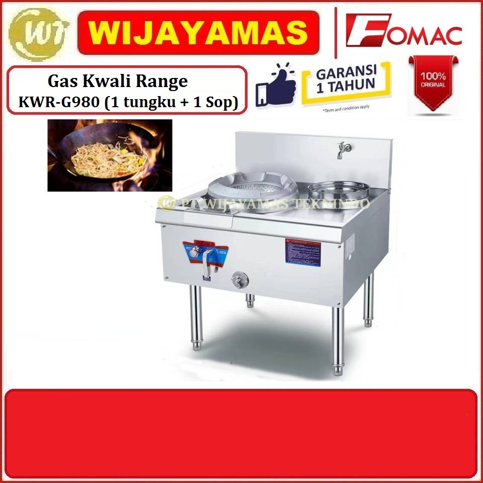 Kompor Gas Kwali Range 1 tungku 1 Sop KWR-G980 Gas Kwali Range FOMAC