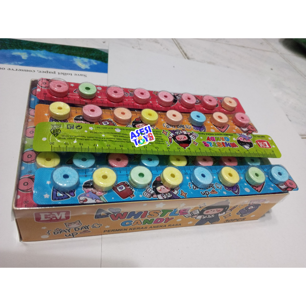 

permen anak warung mints rasa whistle penggaris 30pcs