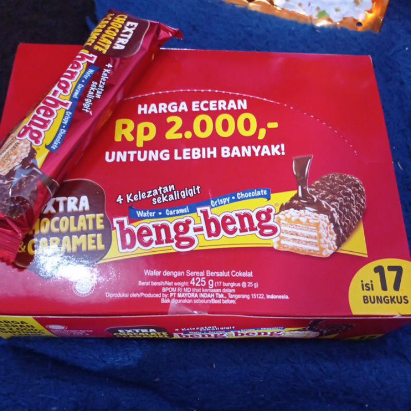 

12pcs/box BENG-BENG WAFER CARAMEL CRISPY COKELAT