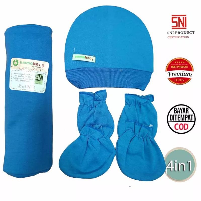set bedong topi sarung tangan dan sarung kaki