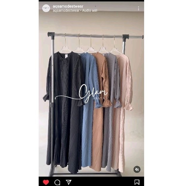 Glam Abaya Grey S by AqsaModestWear