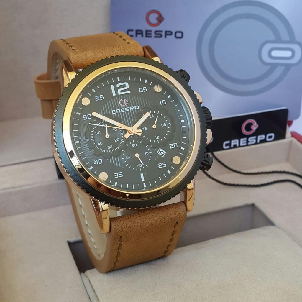 Jam tangan CRESPO Original C5021 G crono aktif