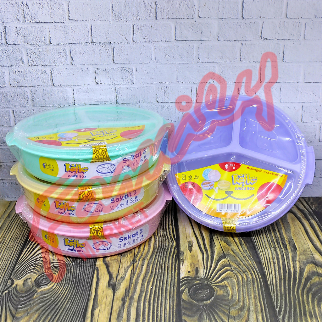 LUNCH BOX / TEMPAT MAKAN BULAT PLASTIK KEIKO SEKAT KIARA