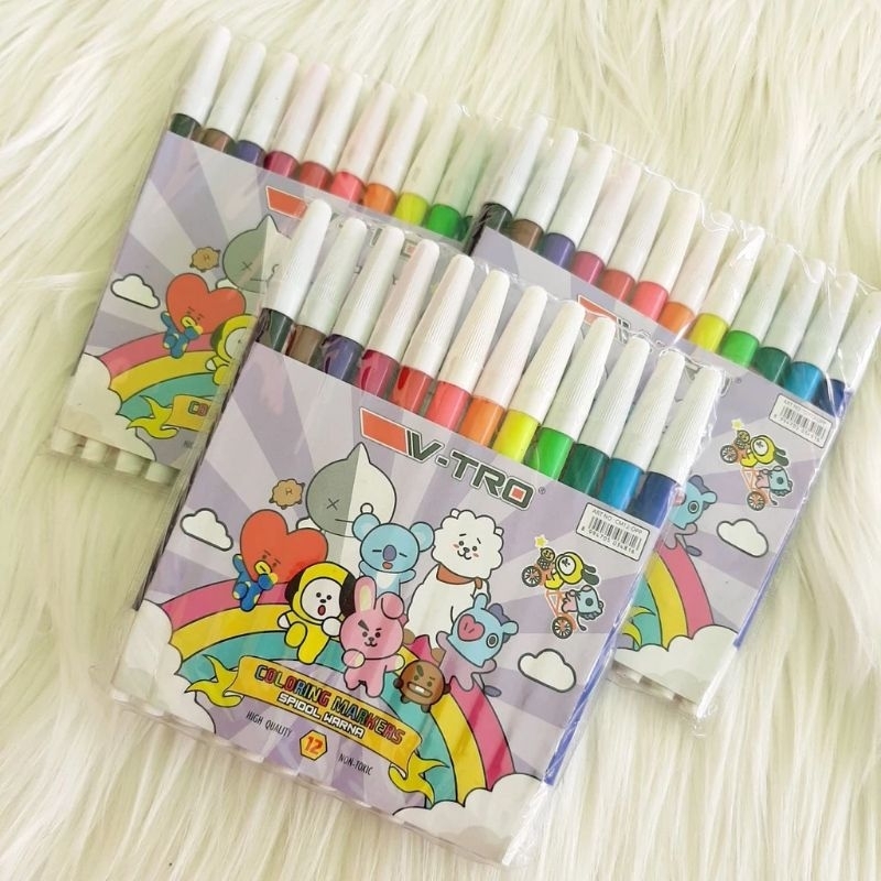 

spidol 12 warna | coloring marker | kelir air