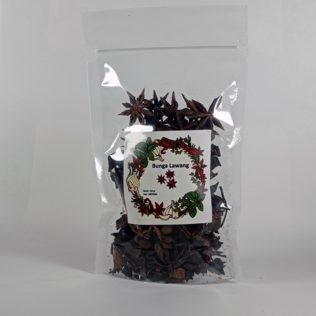 

Bunga Lawang Pekak Star Anise ukuran 25 - 100 gram