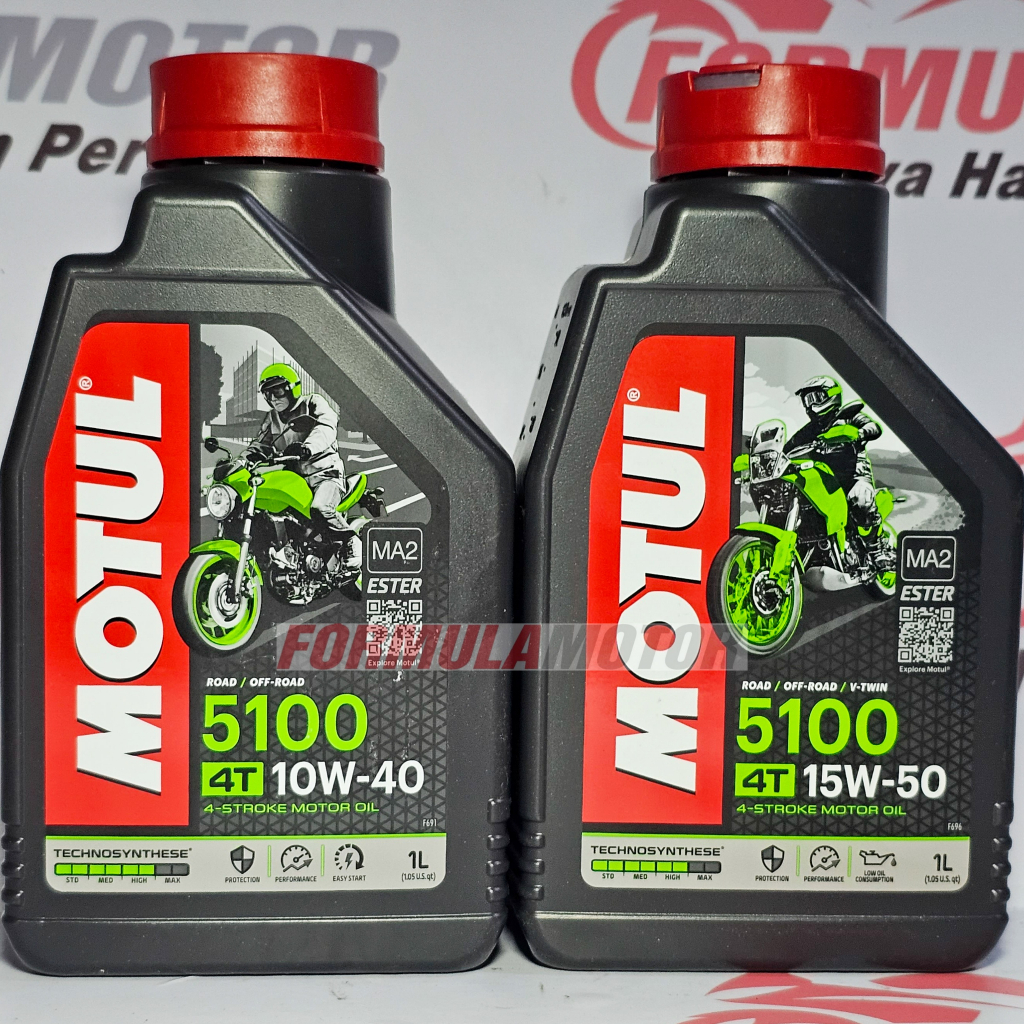 Oli Motul 5100 Ester Technosynthese 4T Manual - Oli Mesin Motor 4 TAK