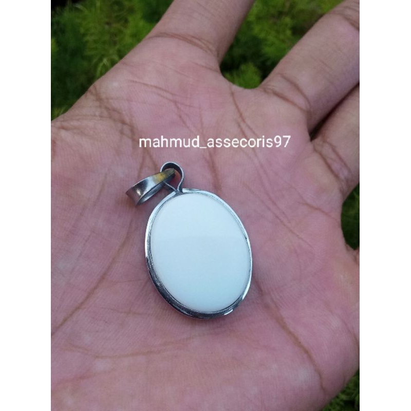liontin kalung batu Yaman abyadh asli original/ liontin kalung Yaman abyadh asli murah berkualitas