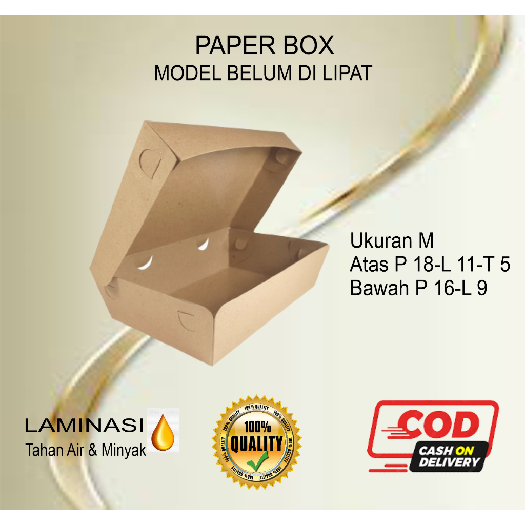 Piyugardening Lunch Box ( Isi 100 Pcs ) Dus Kemasan Makanan Kekinian Wadah Tempat Nasi Ayam