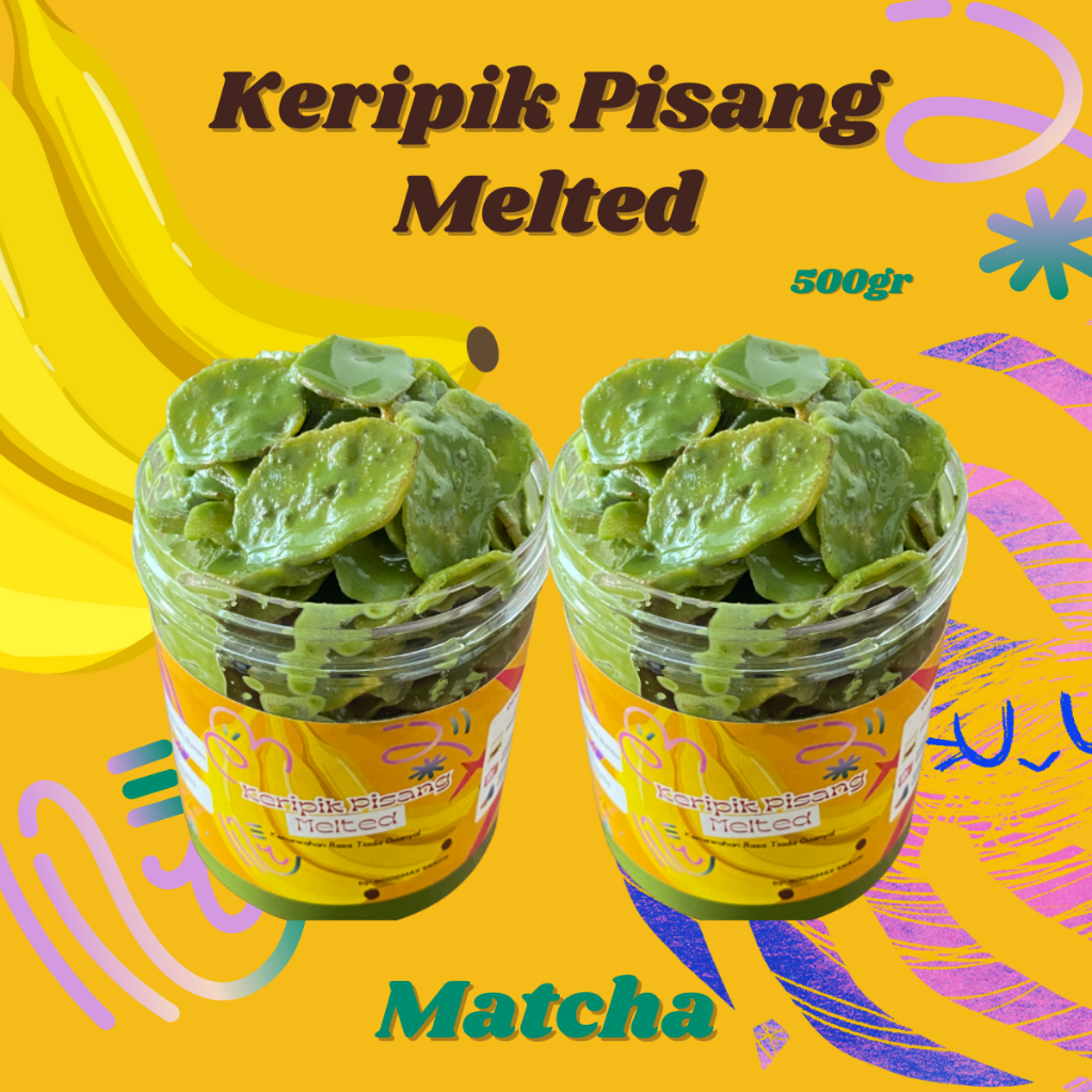 500gr - KERIPIK PISANG LUMER MATCHA // KRIPIK PISANG LUMER MATCHA // KERIPIK PISANG LUMER RASA MATCH