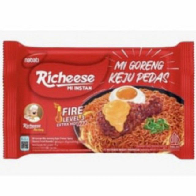 

Mie richeese keju pedas