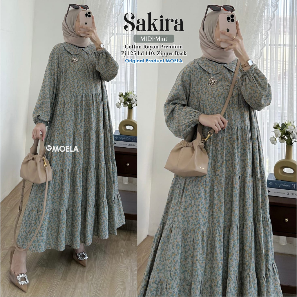 MIDI DRESS SAKIRA LD 110 by MOELA BERLABEL MIDI DRESS KATUN
