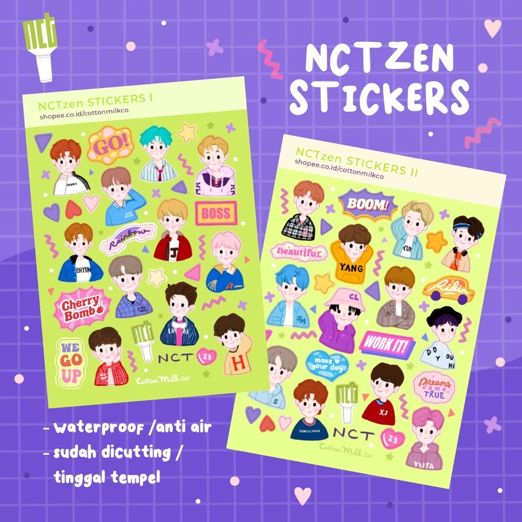 

Sticker NCT Nctzen Kpop Stickers Stiker Label Waterproof