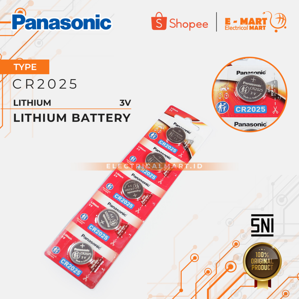 Baterai Kancing CR2032/ Batrai Jam CR 2032/ Battery Coin CR-2032 Panasonic ORI CR2025 CR2016 GROSIR