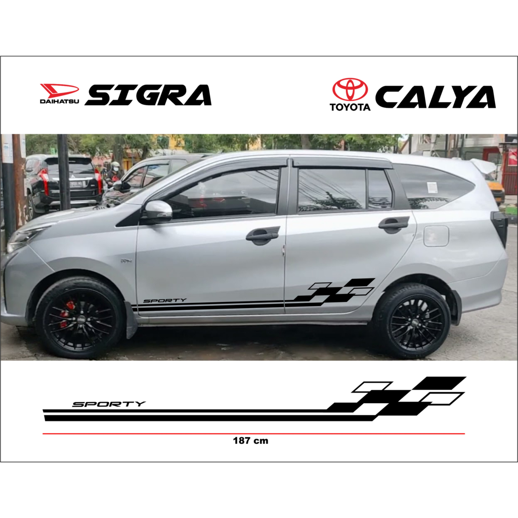 Sticker toyota calya daihatsu sigra sticker custom mobil calya sticker samping