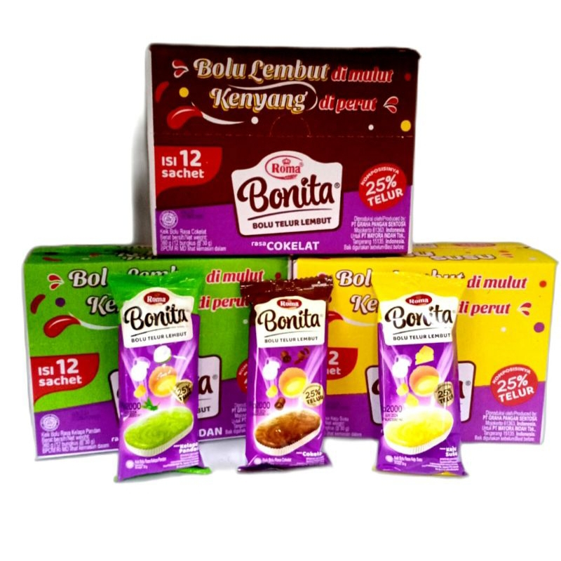 

ROMA BONITA BOLU TELUR 30 GR - 1 PACK 12PC