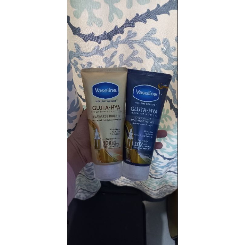 preloved vaseline gluta hya flawless bright and night