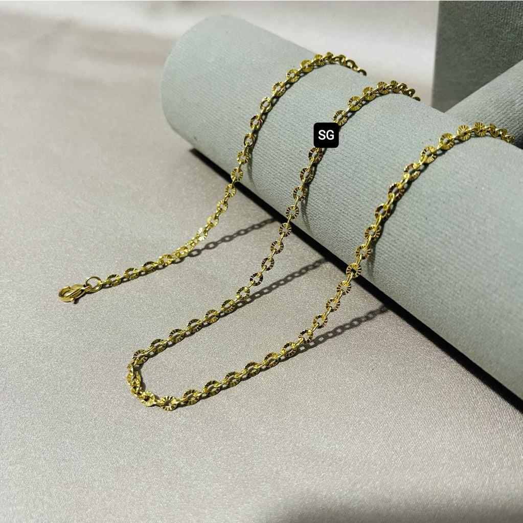 KALUNG TITANIUM PRIA WANITA MODEL NURI SILVER/EMAS/HITAM