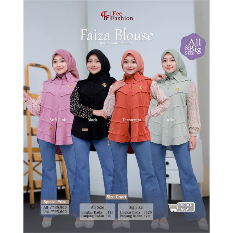 Kemeja Terbaru | Faiza Blouse | By Fee Fashion