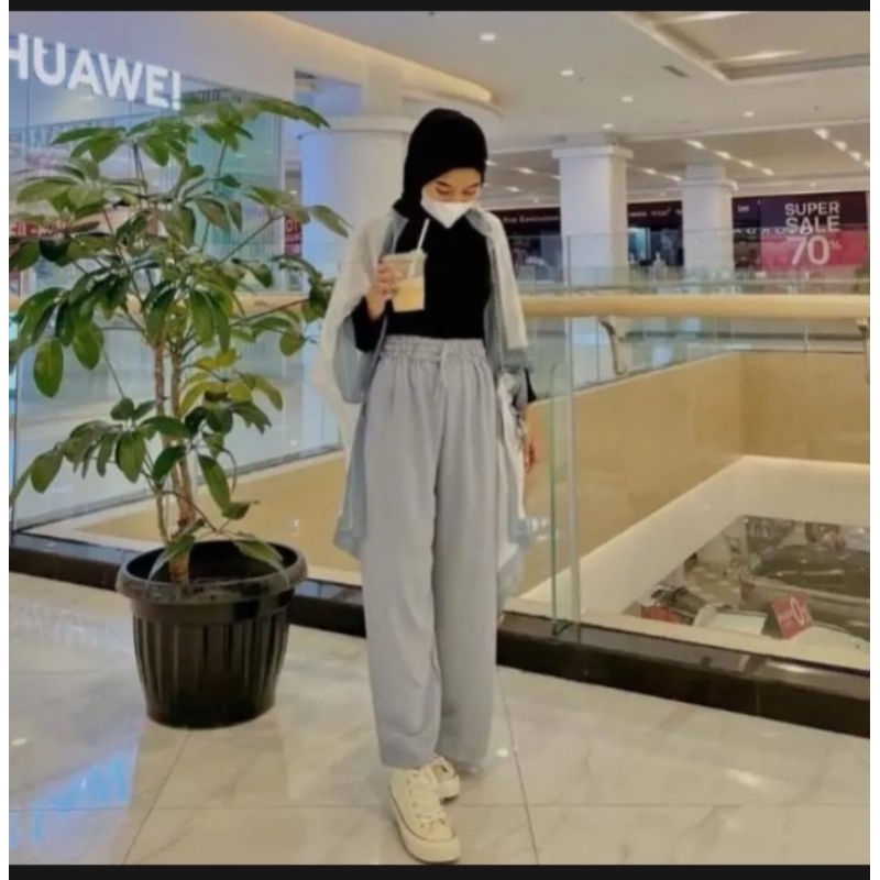 celana panjang terbaru/celana wanita/celana kulot polos/celana kulot kancing depan