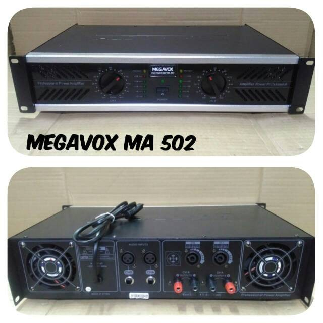 POWER AMPLI MEGAVOX MA502 POWER MEGAVOX MA 502
