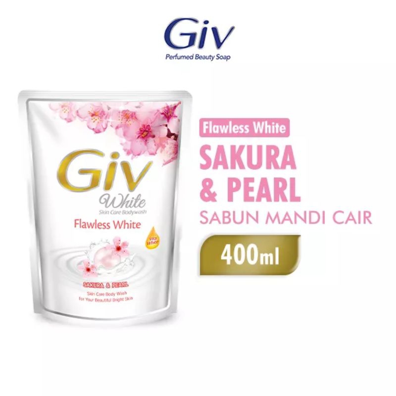 Giv white skincare bodywash sabun mandi cair flawless white 400ml