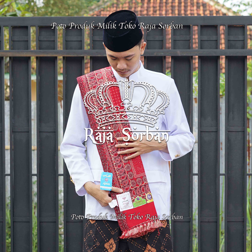 Sorban Kashmiri Premium Full Bordir Original Made in INDIA - Sorban Panjang Habib  Kashmiri Almas