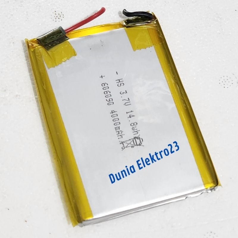 Battery Baterai Polymer 4000mAh 0.6cm*6cm*8.85cm