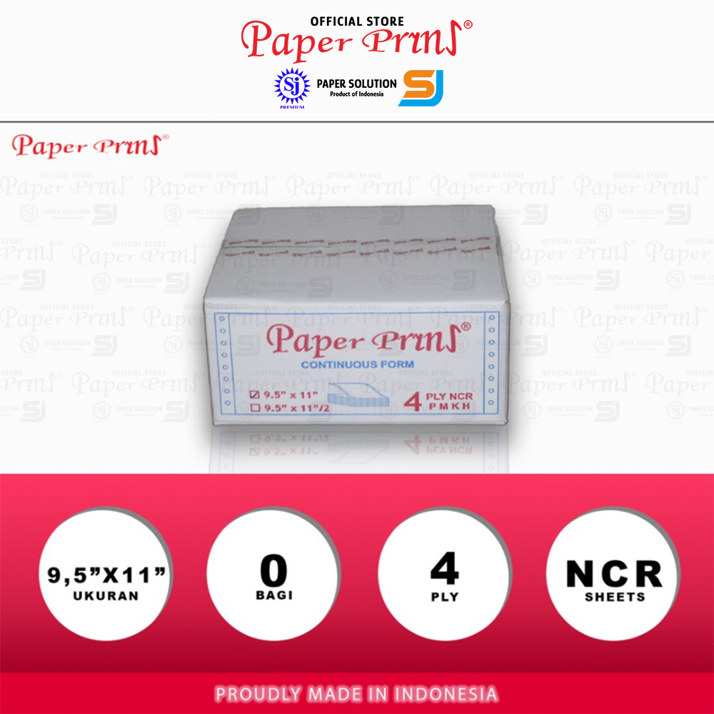 

Paperpryns Kertas Continuous Form 4PLY NCR 9,5" x 11