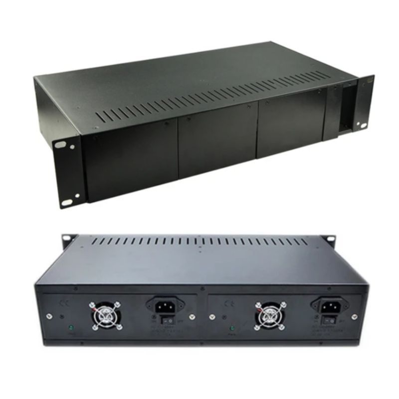 rack htb 14 slot / rak 14 slot 2u transceiver media fiber converter