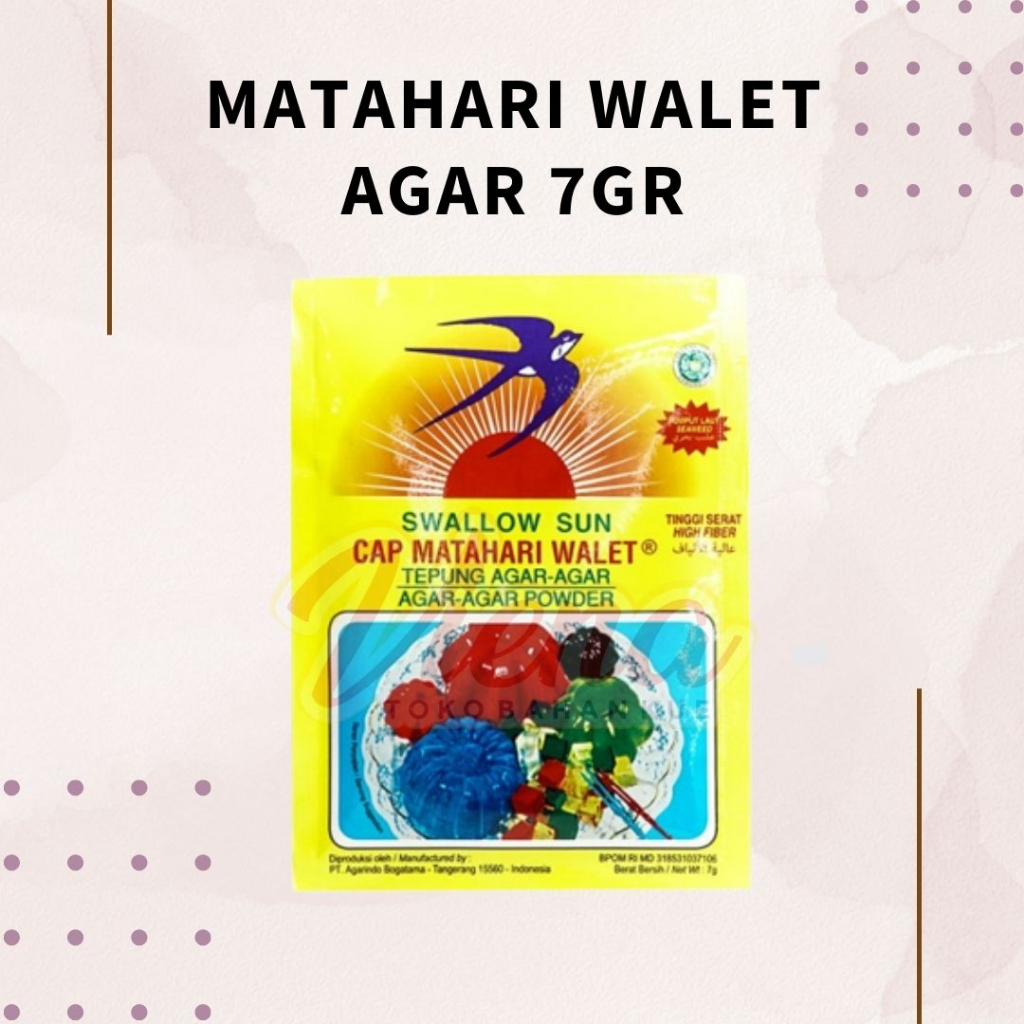 

Matahari Walet Agar 7gr - Swallow Sun 7gr - Tepung Agar - Agar