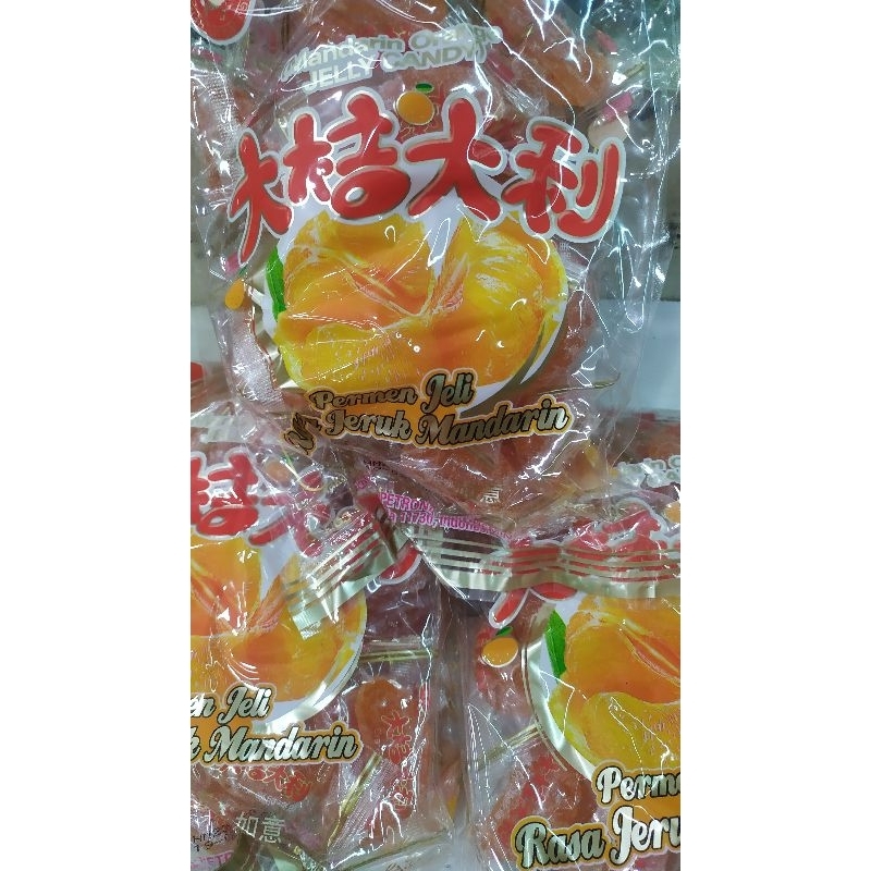 

Permen Jelly Jeruk Garis Emas/ Manisan Jelly Jeruk
