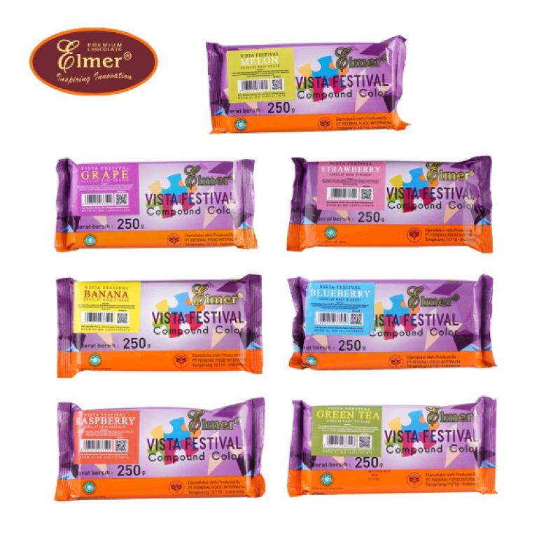 

Elmer Vista Festival 250 gram Rasa Dark/Grape/Strawberry/Blueberry/Melon