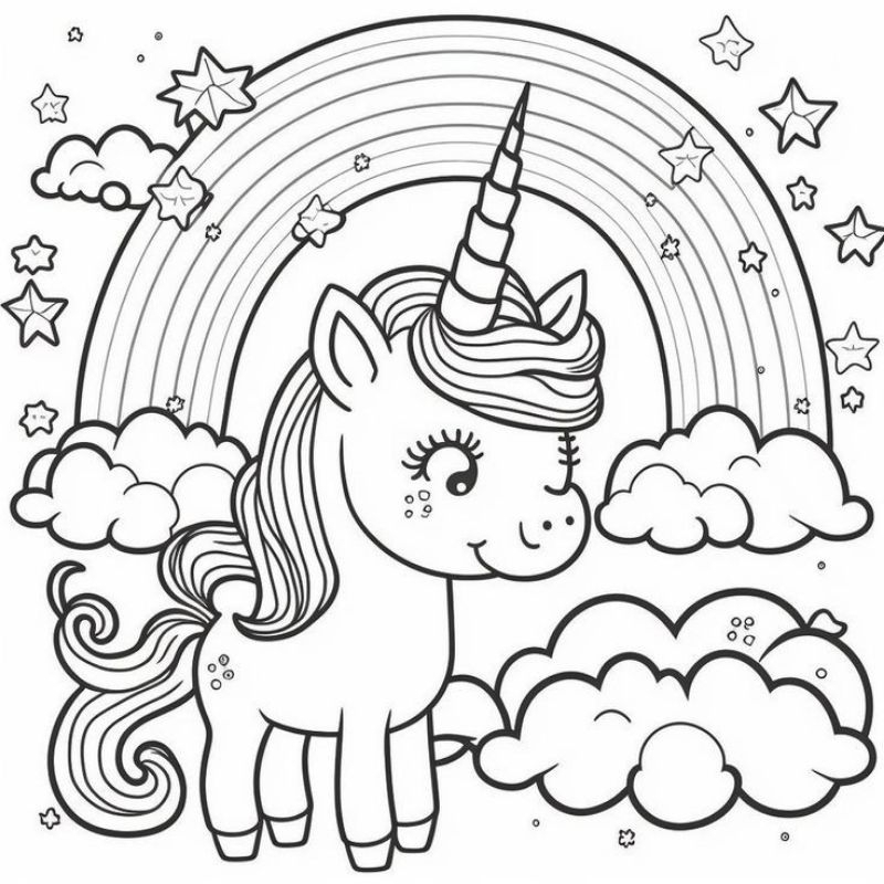 

GAMBAR SKETSA MEWARNAI UNICORN/KERTAS MENGGAMBAR A4 ANAK PAUD-SD
