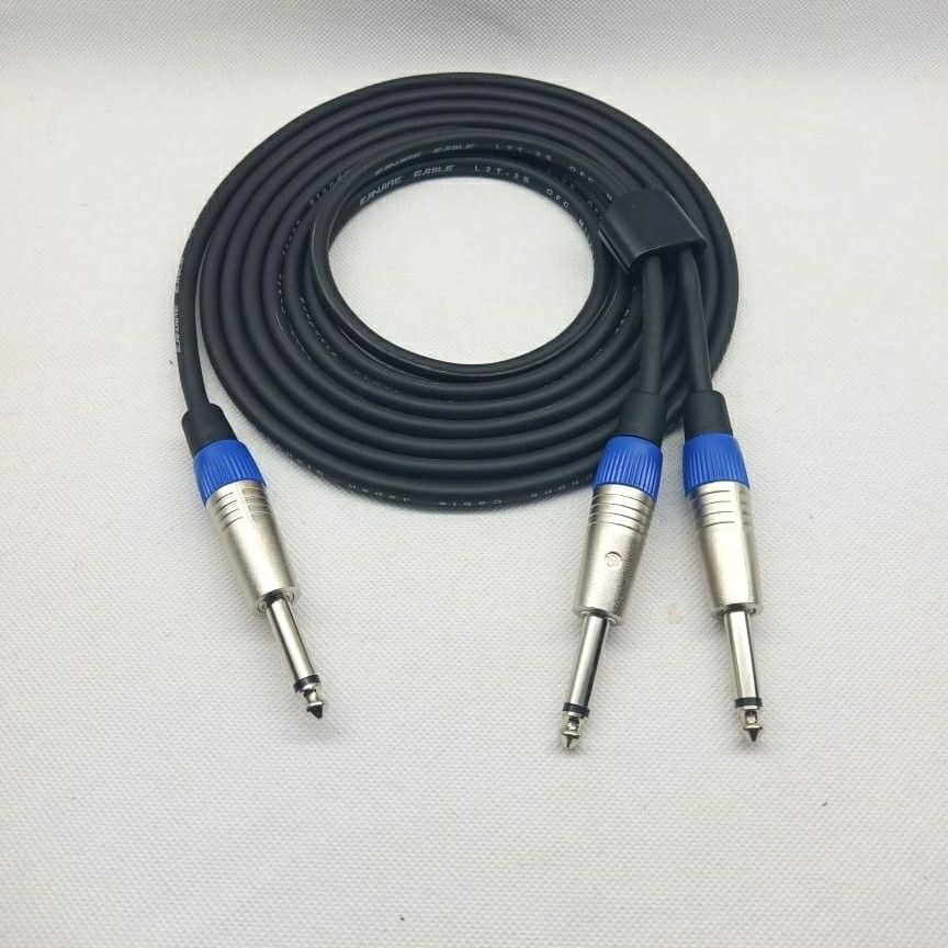 Kabel Audio Canare - Jack Akai 6.5mm Mono Male To 2 Akai 6.5mm Male - 3 Meter
